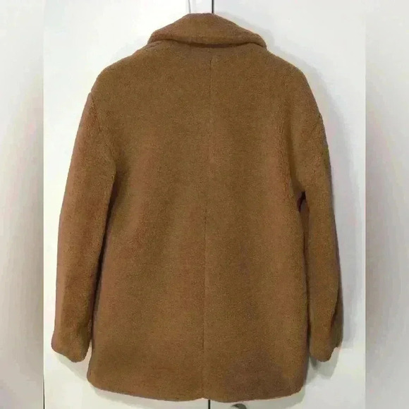 Collection b Juniors Women Shearling Style Faux Fur Brown Lined Jacket size XS - Picture 4 of 13